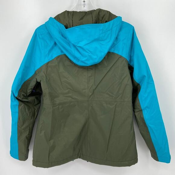 Merrell Softshell Jacket Womens Size S Olive Green Blue Hooded Lightweight - Picture 8 of 11